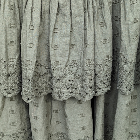 American Eagle Olive Green Eyelet Dress - Picture 6 of 6